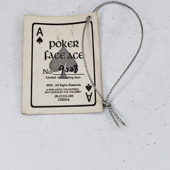 Hamilton Collection Dragon Hold Em Or Fold Em Poker Face Ace Figurine *FLAW* - Picture 10 of 10